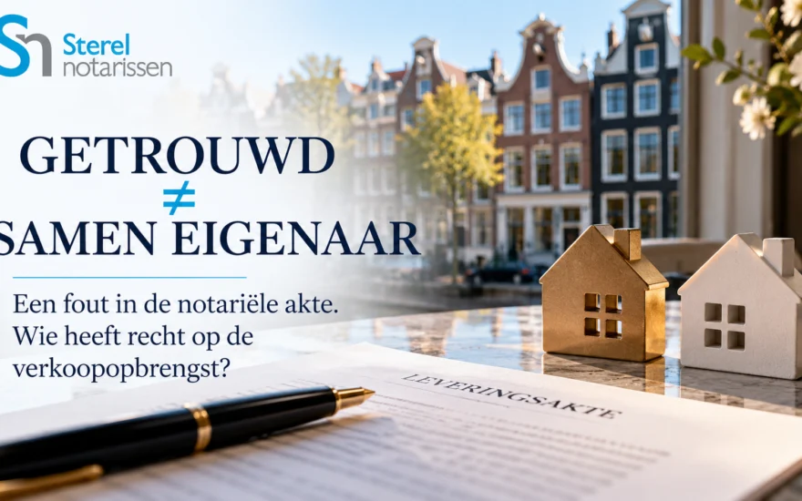 Getrouwd, maar niet automatisch samen eigenaar. Zelfs niet als de notariële akte anders vermeldt.